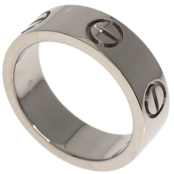 CARTIER 18k White Gold Love Ring #48 - Picture 1 of 8